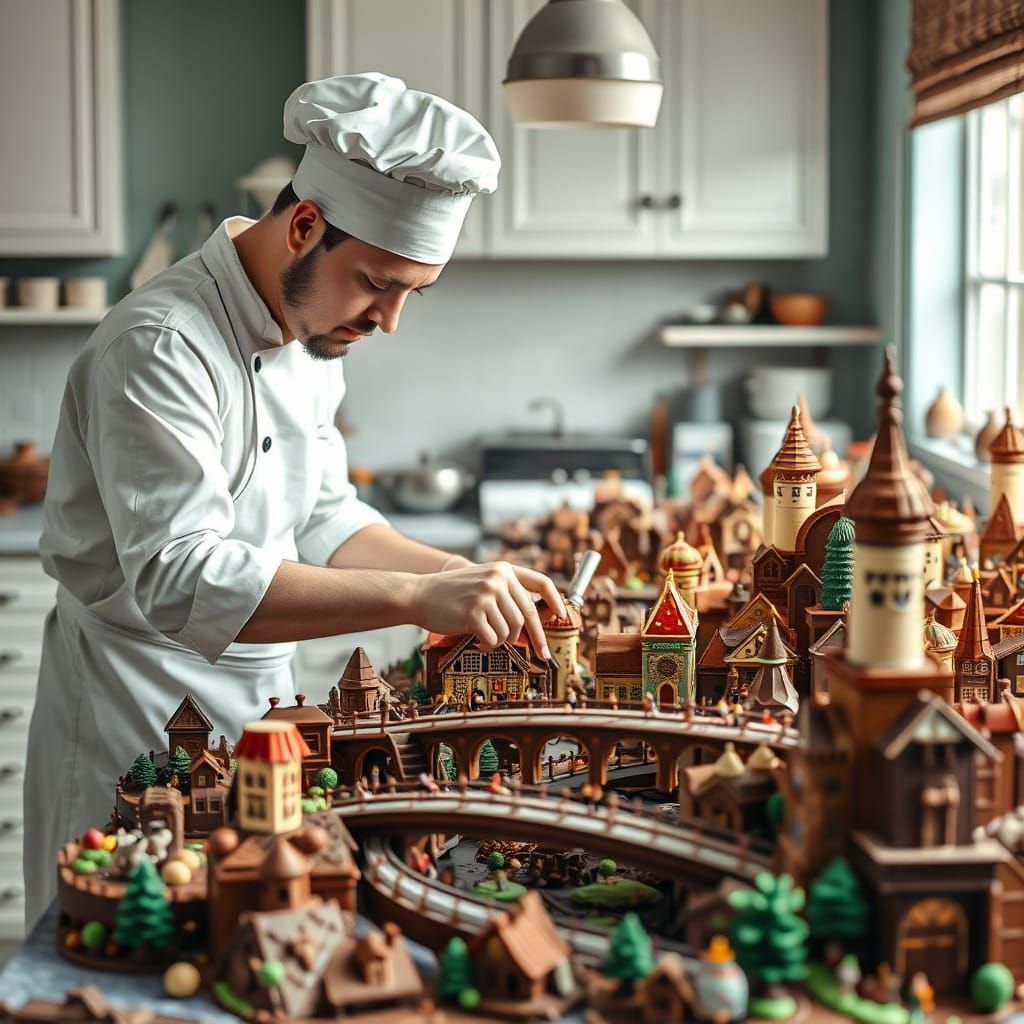 Chef Creates Chocolate City Inspired by Surrealist Art