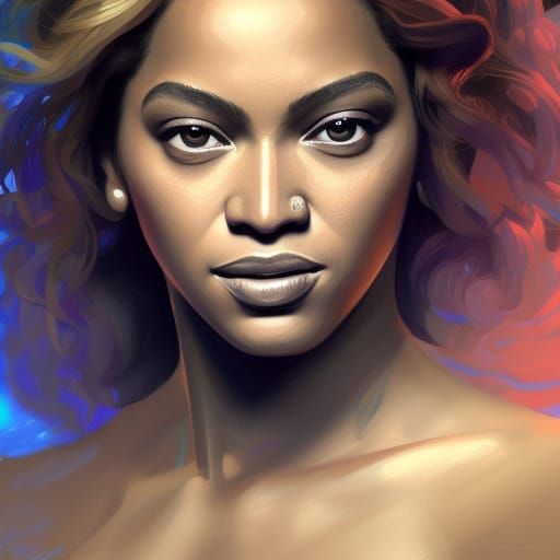 Beyonce Portrait in Digital Art Style