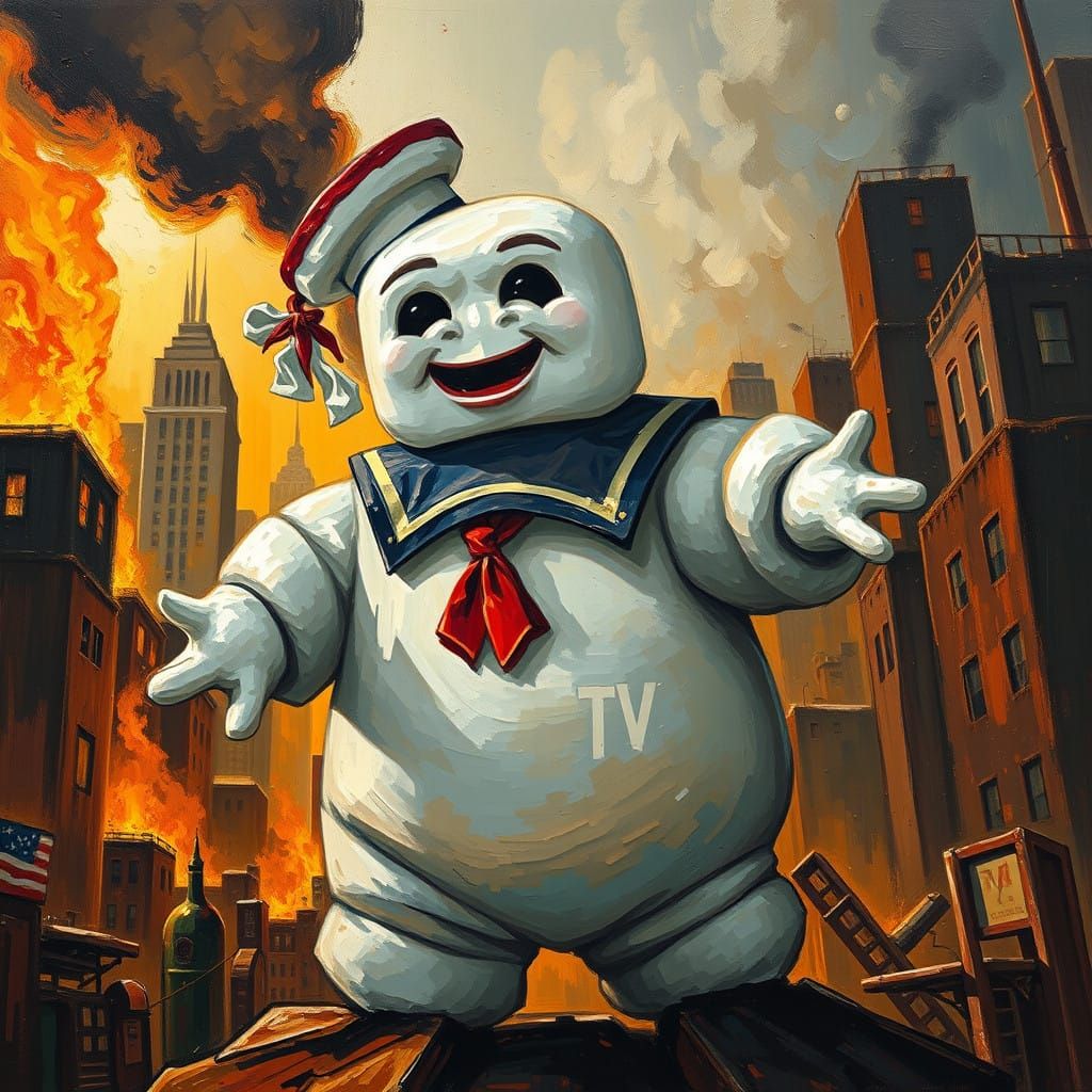 Neo-Impressionist Scream of Marshmallow Terror