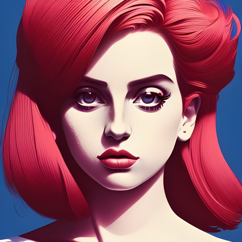 Beautiful Girl, Digital Illustration in Anime Style