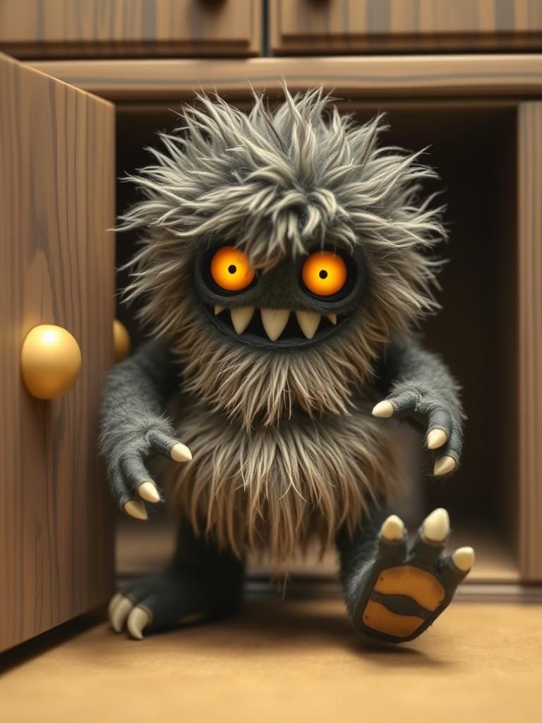 Adorable, Clumsy Boogeyman in Stop-Motion Style