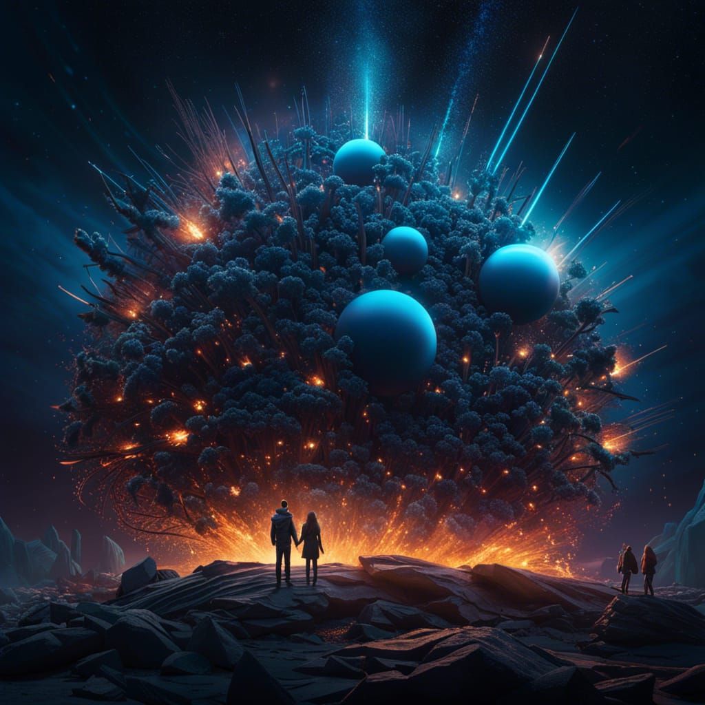 Bioluminescent Stage Portrait in Eerie Precisionism