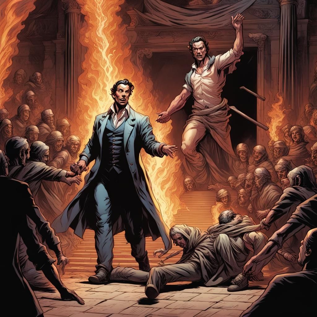Don Giovanni Dragged to Hell: Comic Book Art