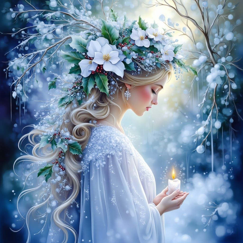 Serene Winter Forest Transformed into Christmas Dream