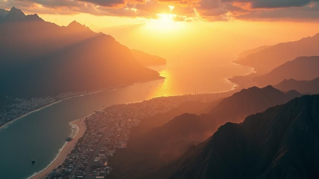 Sweeping Vista: Golden Light Across Blended Landscapes