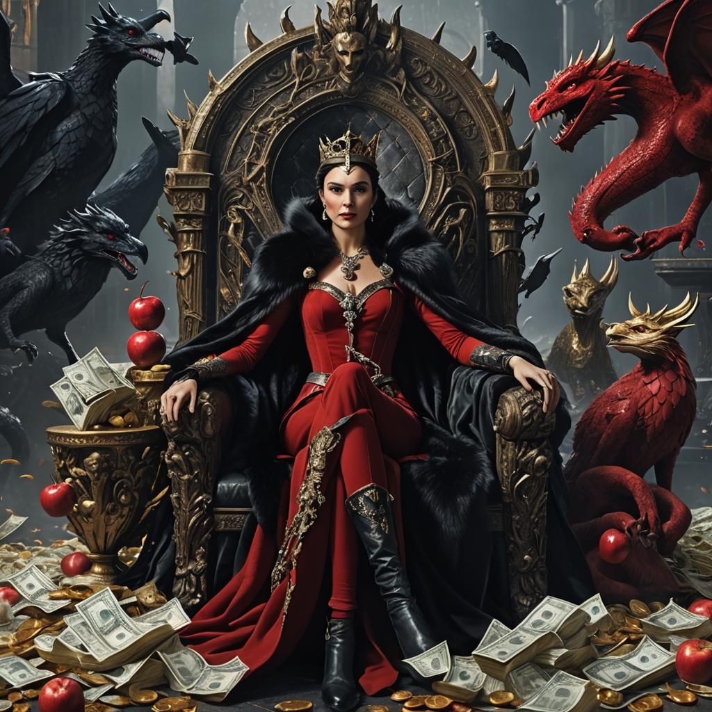 Evil Queen on Throne: Digital Matte Painting