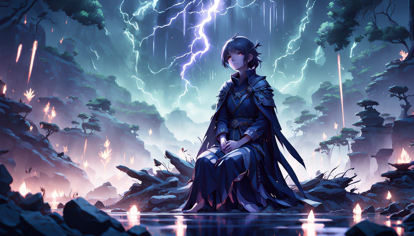 Ethereal Warrior in a Mystic Realm