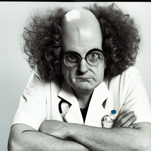 Mad Doctor Examines Patient in Absurdist 1970s Style