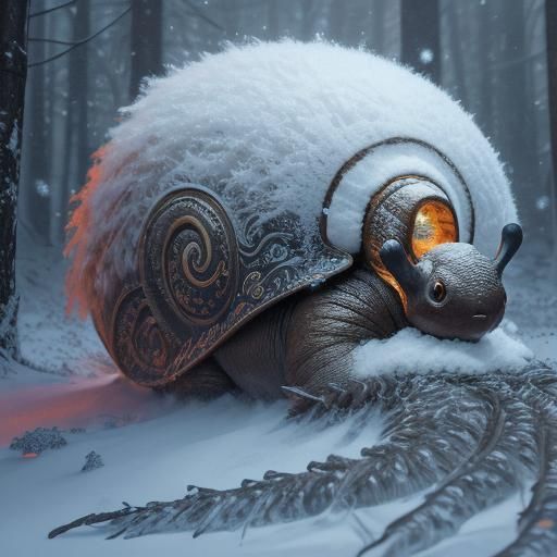 Hairy Shell Monger - (fantasy beasts in winter)