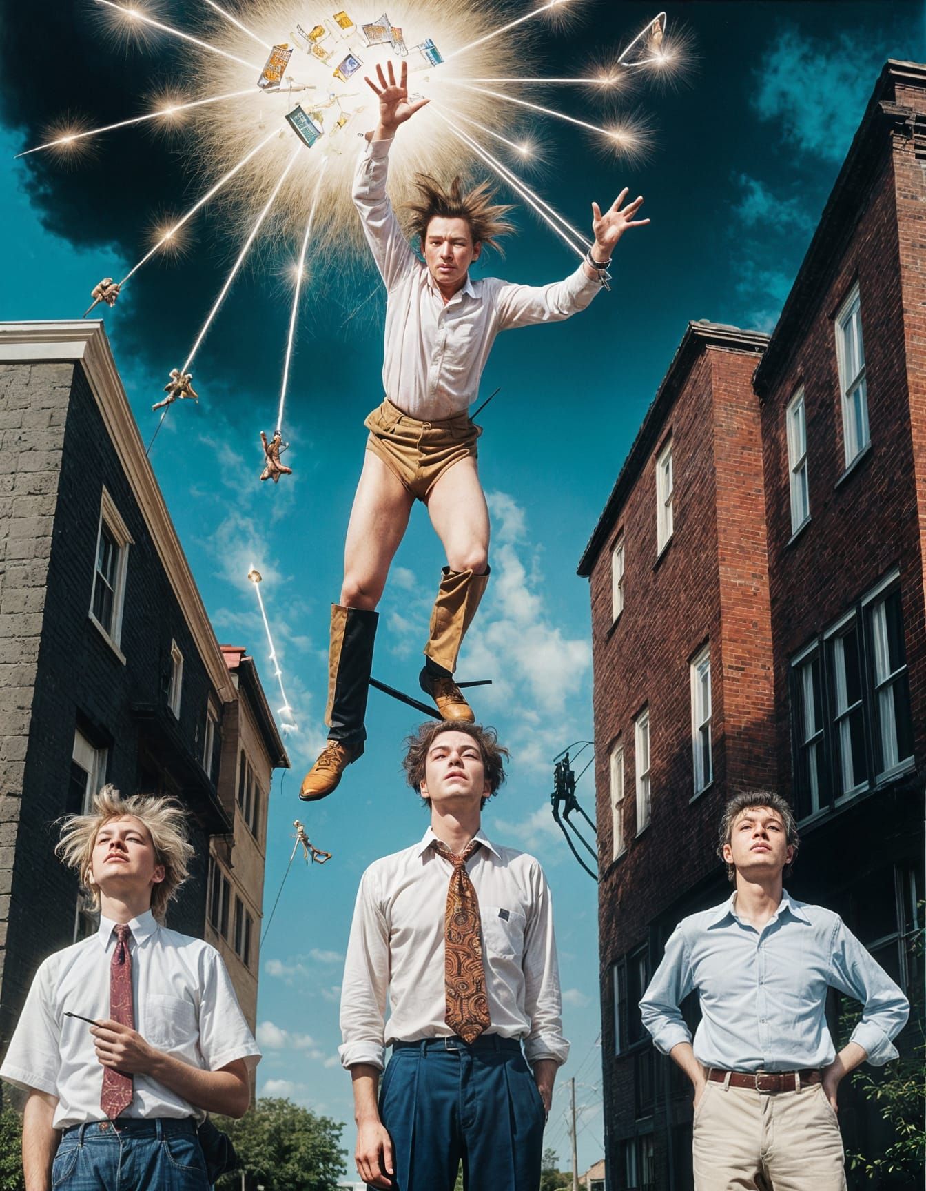 Surreal Dream Machine in Electric City: Digital Art