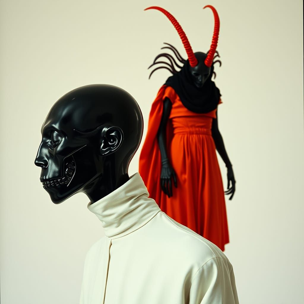 Vibrant Fashion Editorial in Rick Owens Style