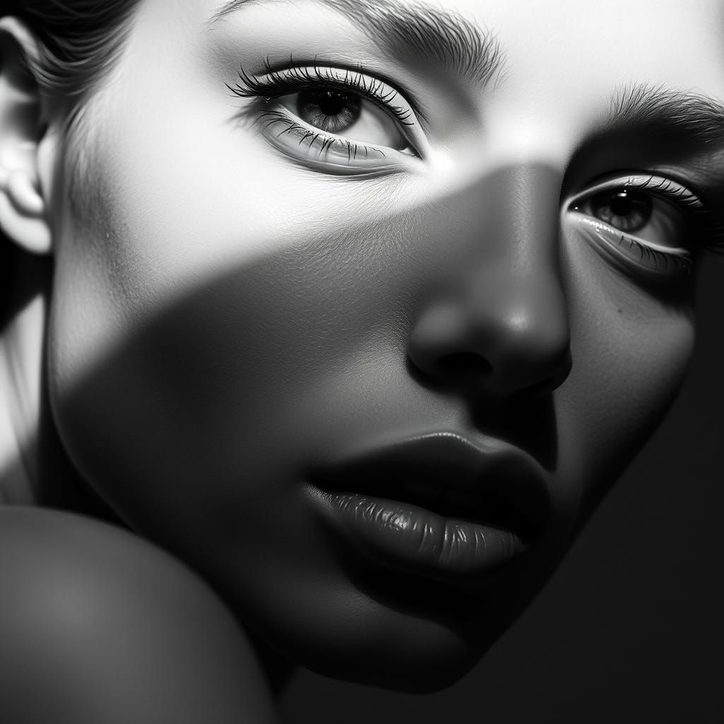 Intimate B&W Portrait of a Supermodel in Modern Fine Art Sty...