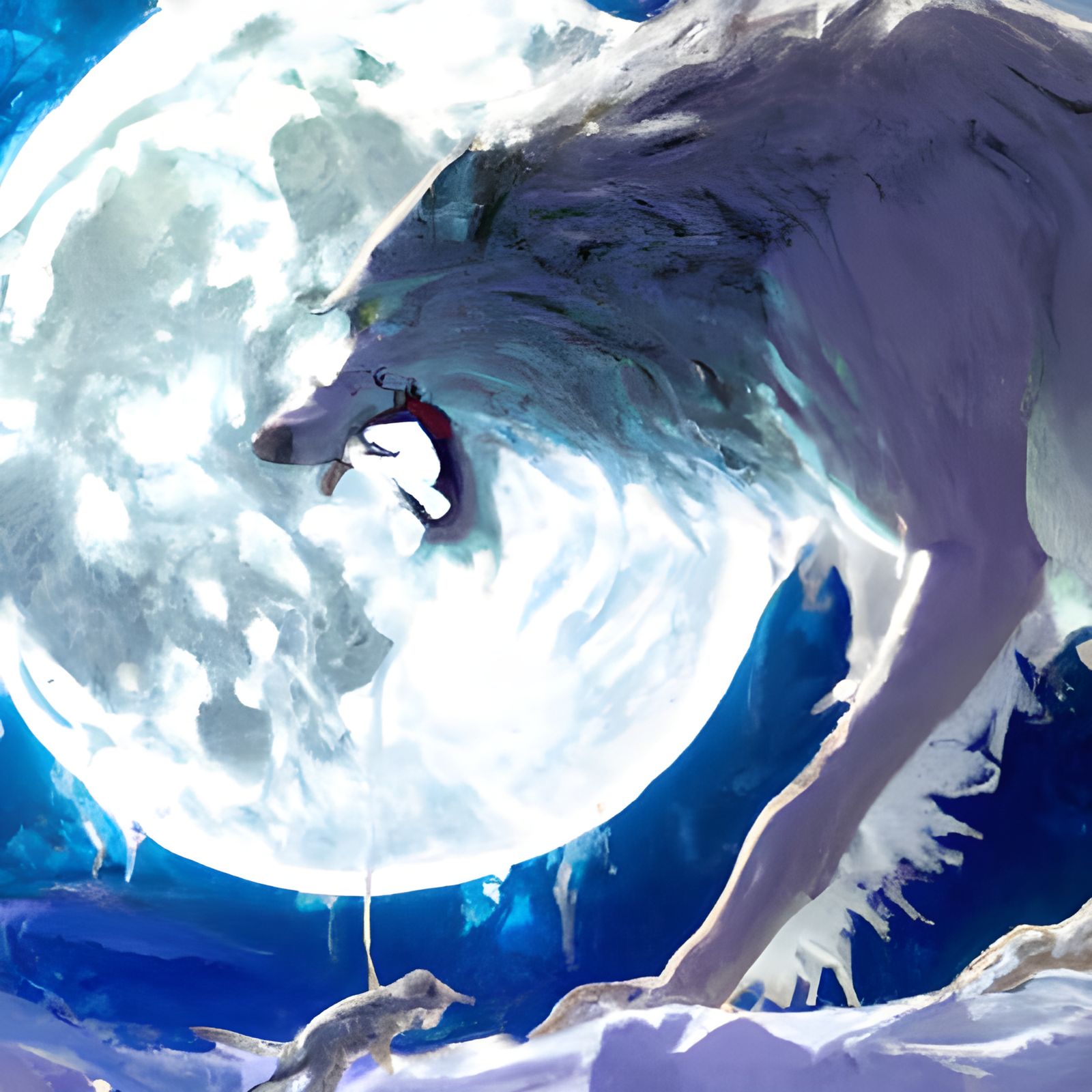 White Wolf Sif Cracks the Moon: Anime Key Visual