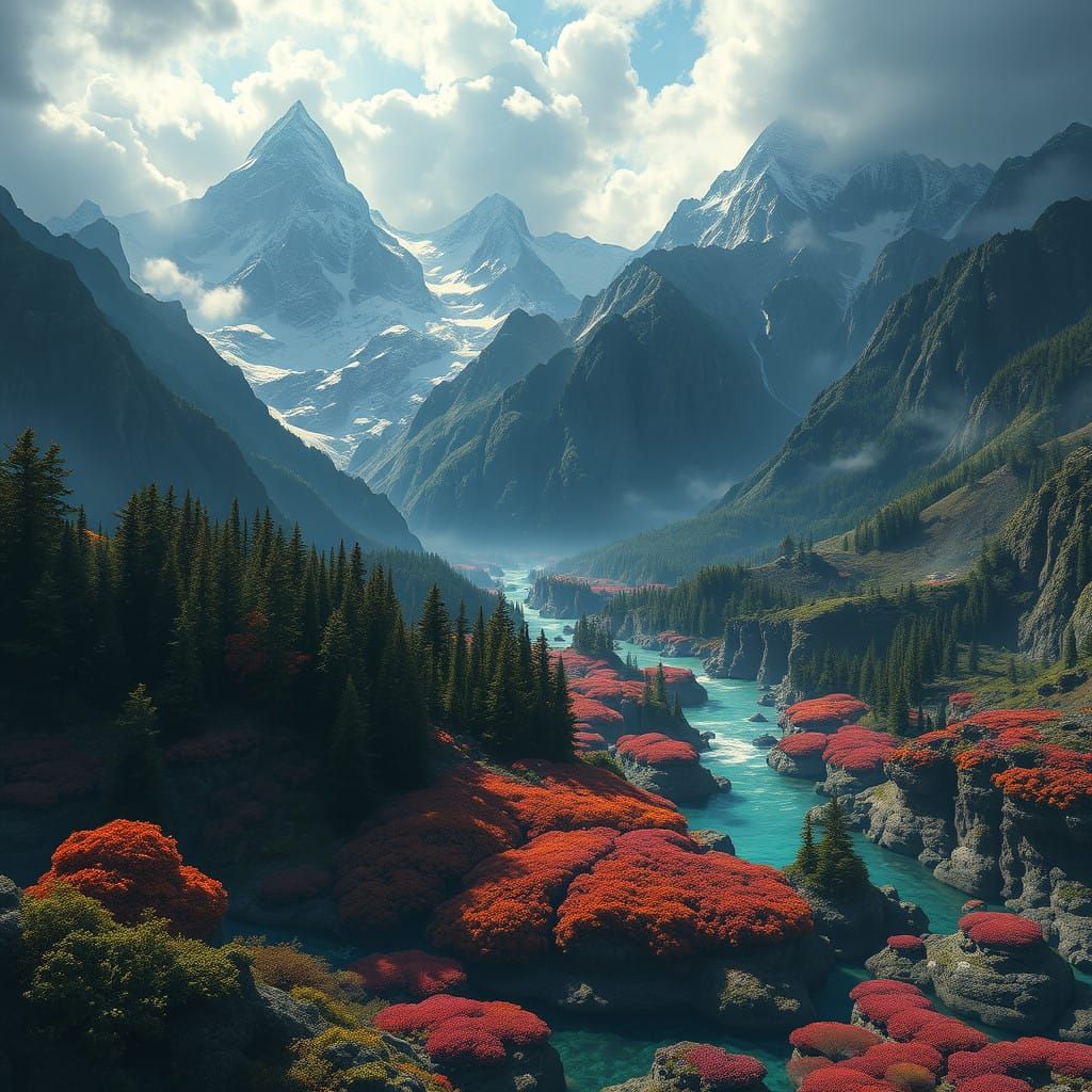 Majestic Wonders of Earth in Vibrant, Atmospheric Landscapes