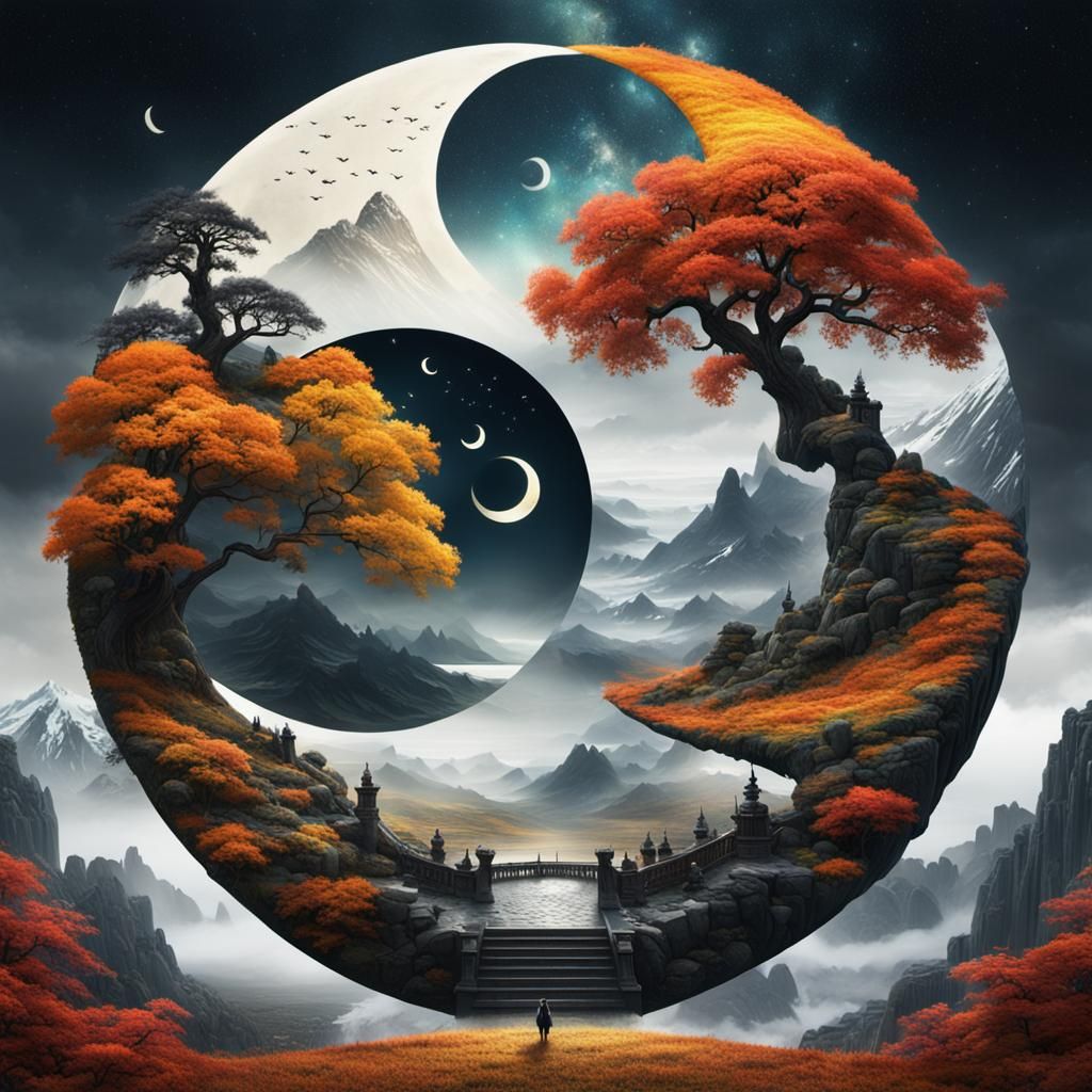 Yin-Yang Seasons: Dramatic Digital Matte Painting