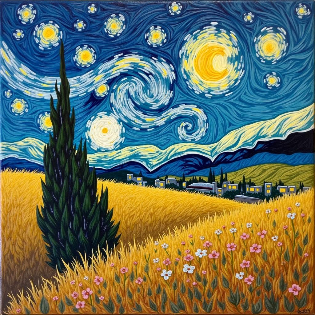 Impressionist Portrait of a Woman in Yellows and Reds