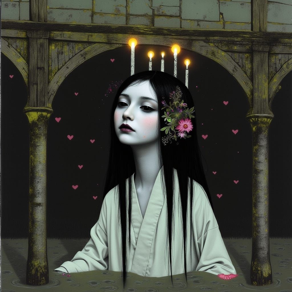 Hashihime Bridge Spirit in Dark Water