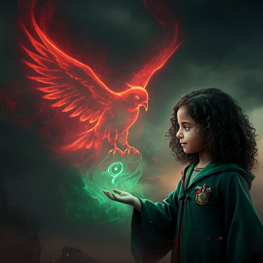 Palestinian Girl Summons Sunbird Patronus with Runes