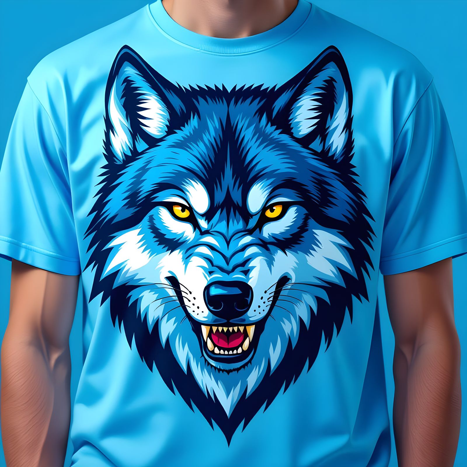 Wolf Graphic T-Shirt in Photorealistic Style