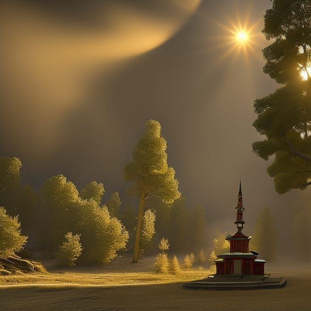 Steampunk Christmas Train with Tree in Bubble