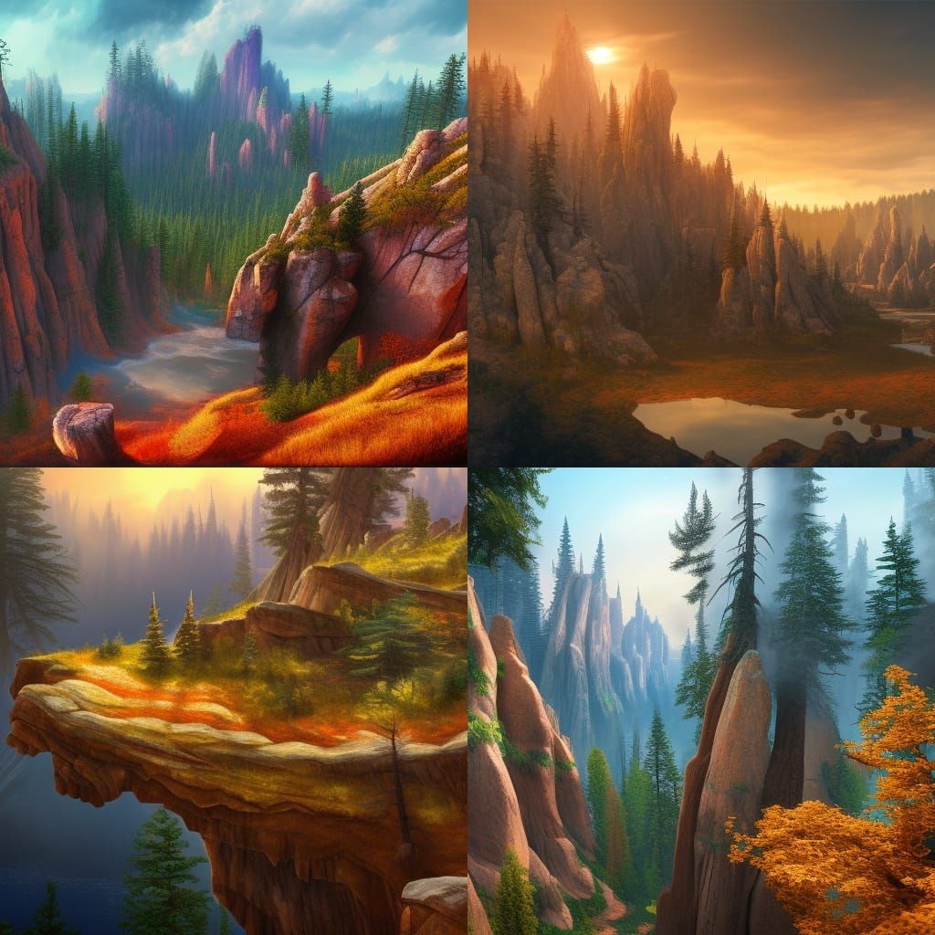 Black Hills South Dakota Matte Painting