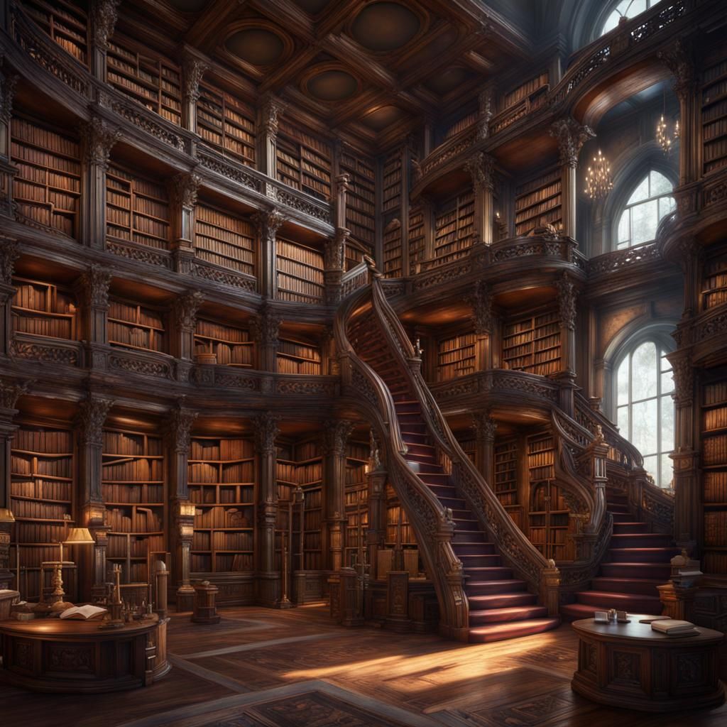 Labyrinth Library: Detailed Matte Painting in Unreal Engine