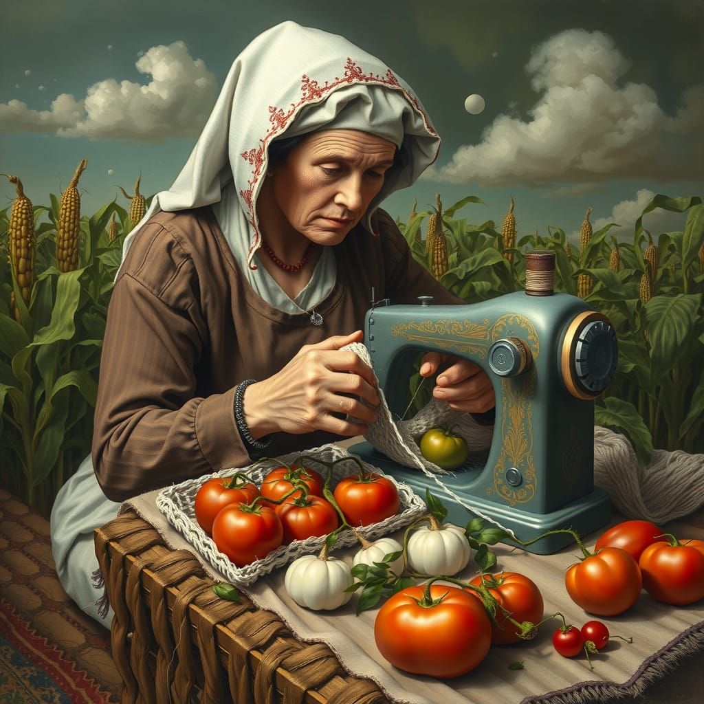 Surreal Fantasy Farmer Weaves a Lush Harvest on Her Magical ...