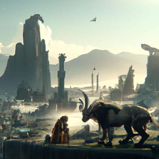 Goddess of Animals in Epic Digital Art