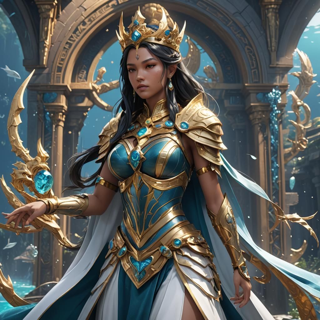 High Queen of Atlantis: 3D Anime Art