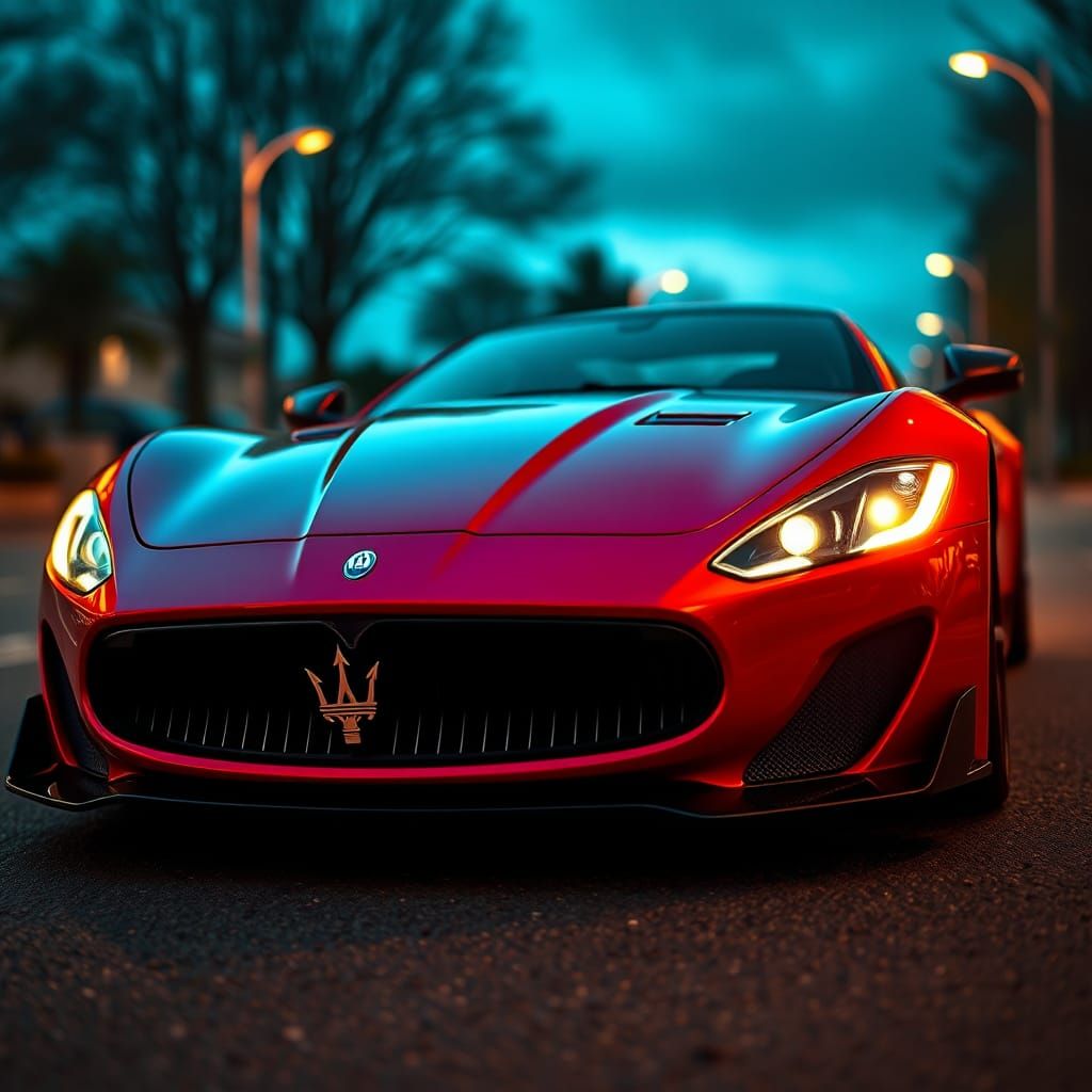 Detailed Chibi Maserati Supercar in HDR