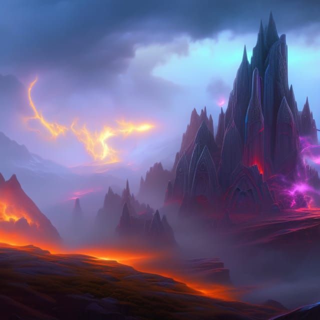 Holographic Astral Cosmic Scene in Cyberpunk Style