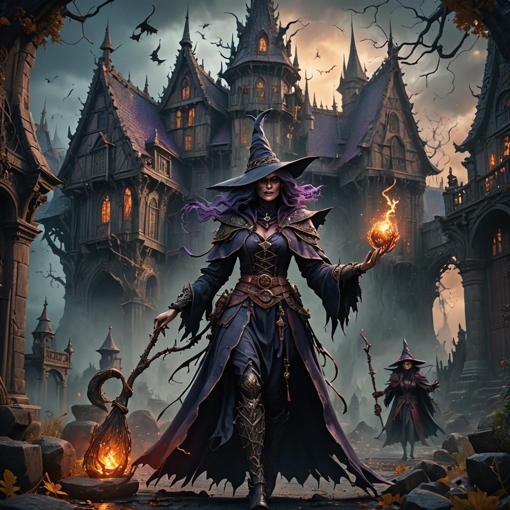 Evil Witch Fantasy Concept Art in Deep Color