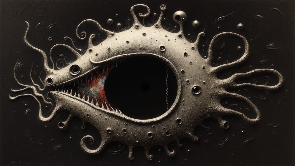 Surreal Dark Fantasy Portrait in Photorealistic Style