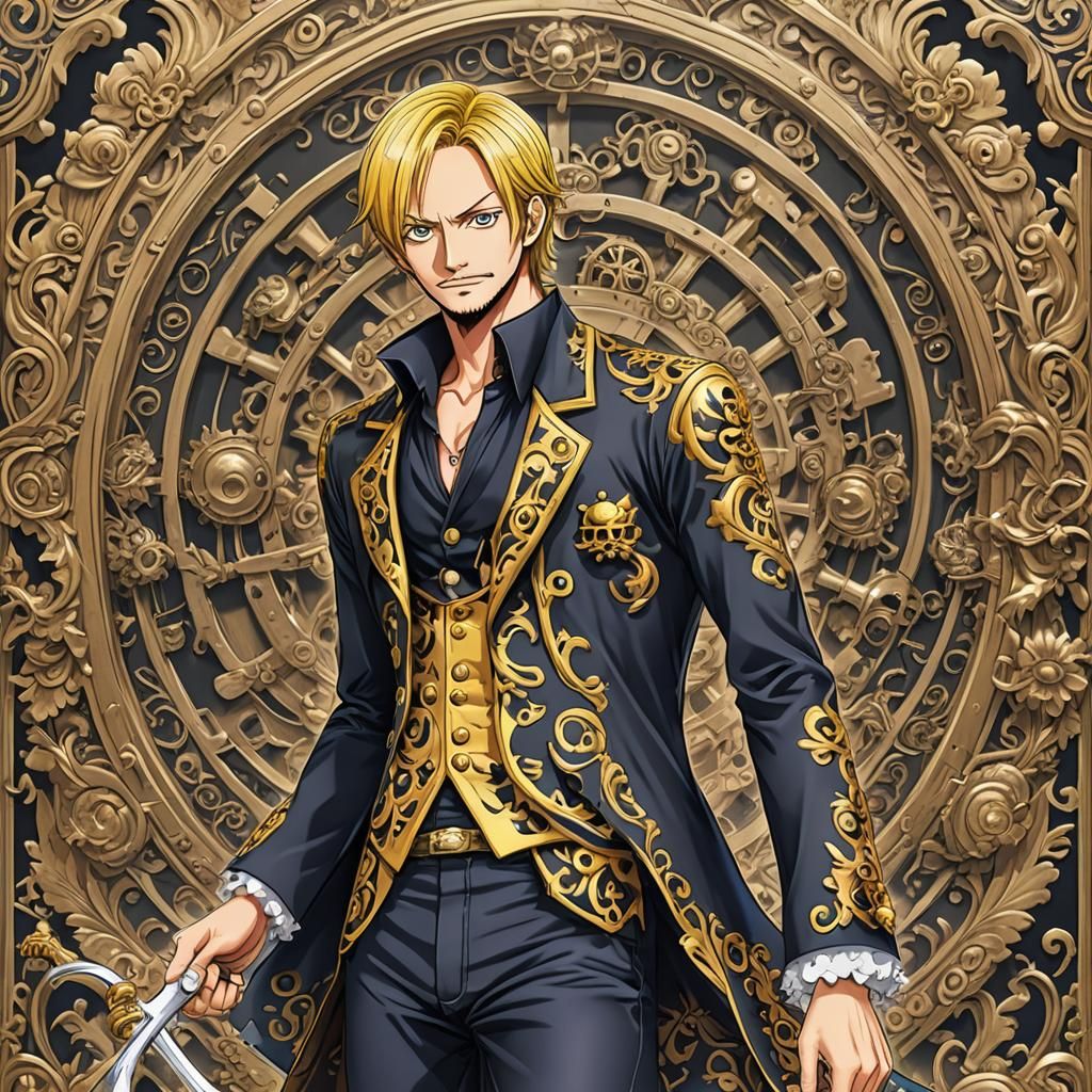 One Piece Sanji Anime Style Digital Art