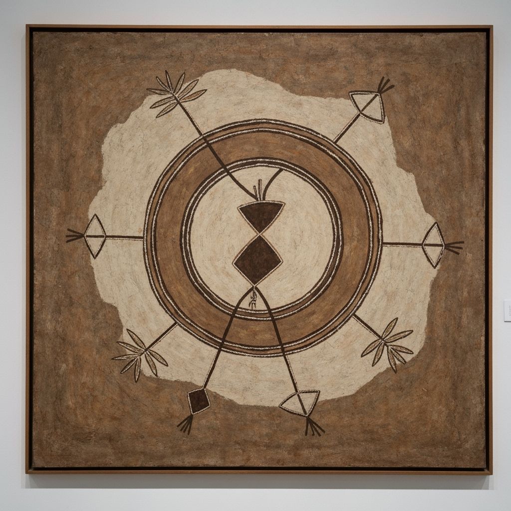 Warli Painting: Minimalist Earth Tone Motif