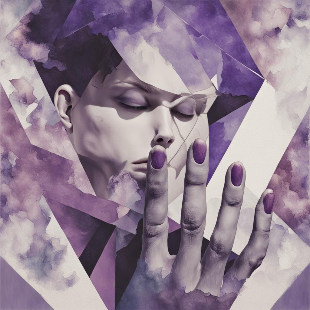 Abstract Expressionist Kitten Carved in Ice