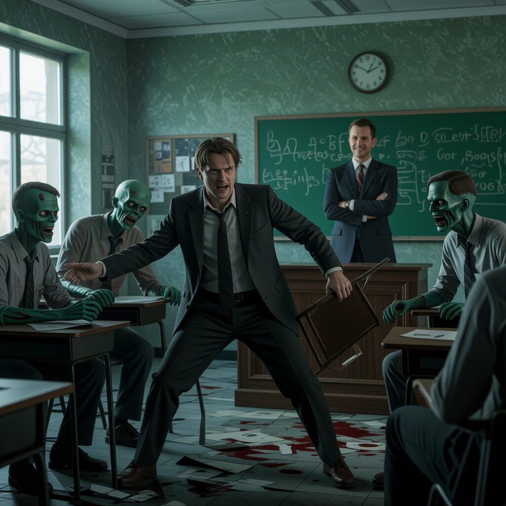 Zombie Apocalypse in High School Art