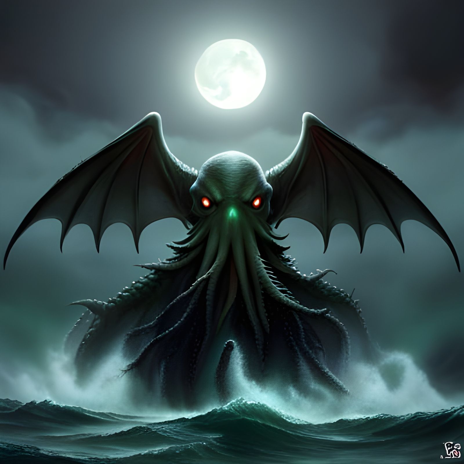 Cthulhu Rises: Ominous Horror in Artistic Photography