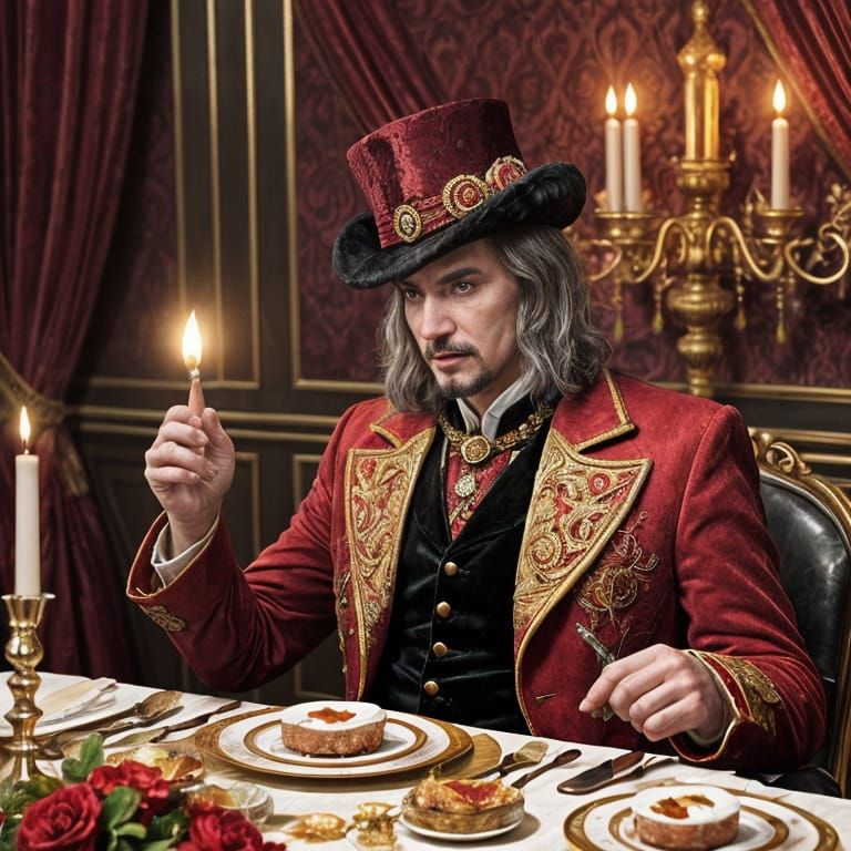 Vlad the Impaler in Opulent Pop Art Style