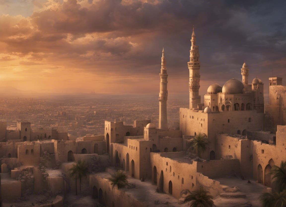 Arabian City at Magic Hour: Digital Matte Painting