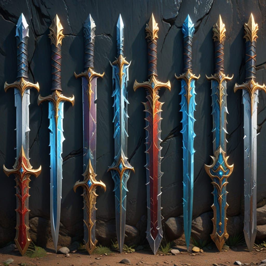 Stormlight Archive Shardblades in Vibrant Fantasy Art