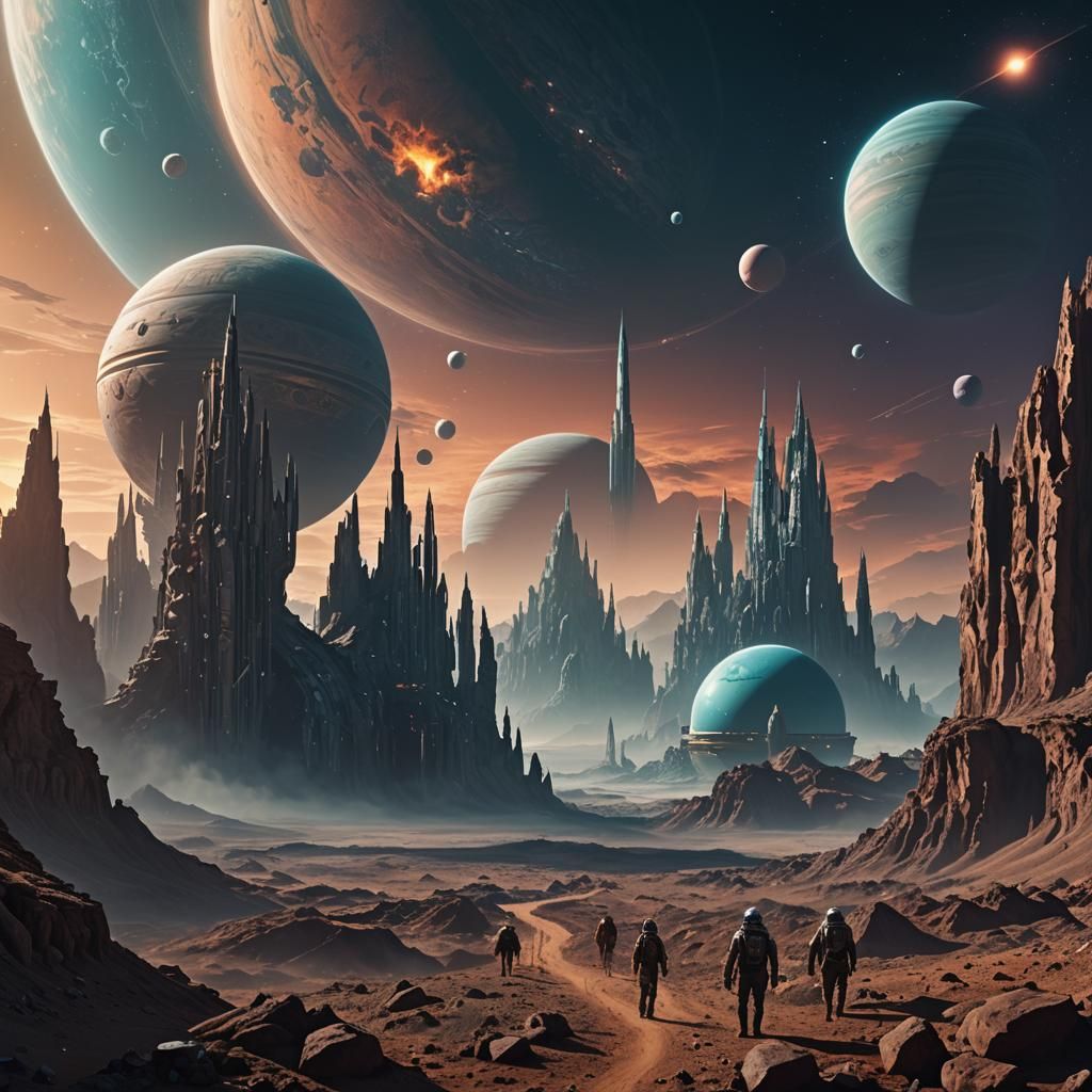 Epic Journey to Uranus: Digital Matte Painting