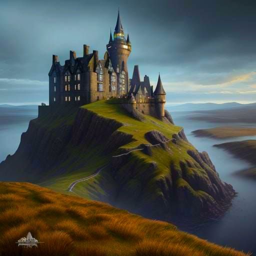Scottish Moors: Highland Castle Matte Painting