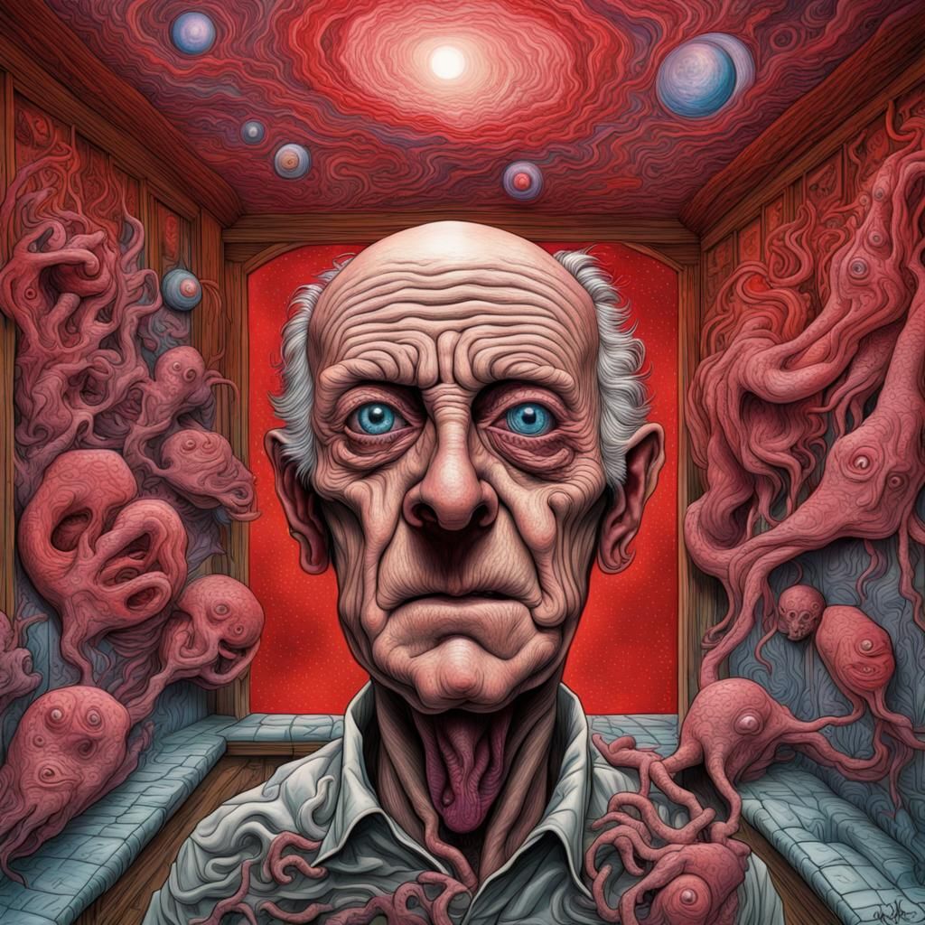 Grandpa Up To His Eyeballs in the Outhouse II