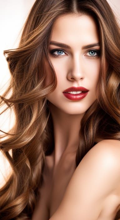 Portrait of a Muscular Woman in Splash Art Style