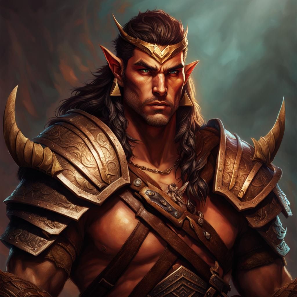 Dragonborn Elf Barbarian: Hyperrealistic Concept Art