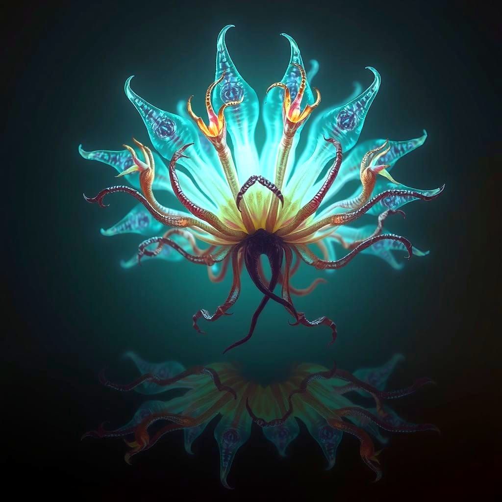 Bizarre Alien Blooms in H.R. Giger's Dreamcore