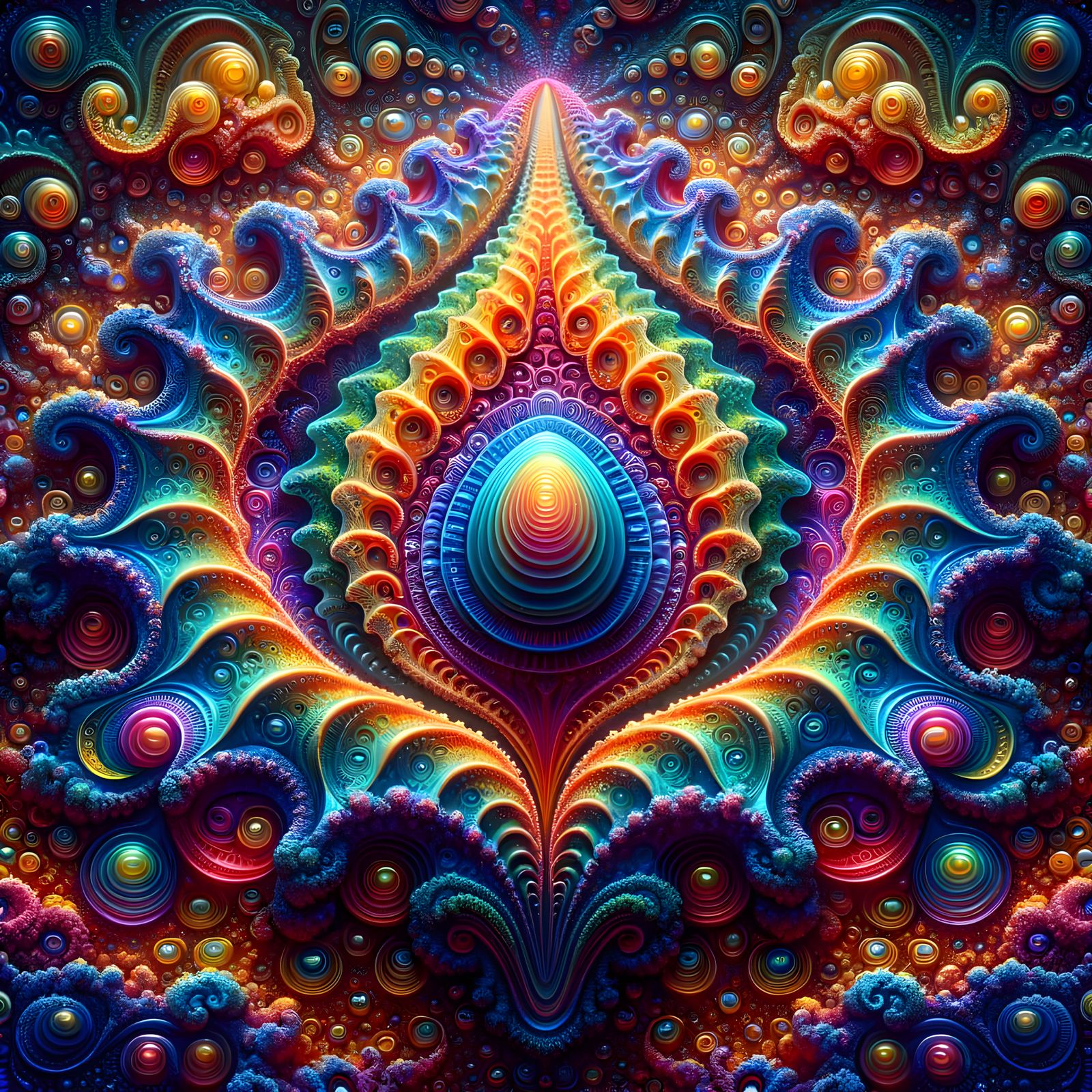 Psychedelic Fractal Seduction for ChromaDepth 3D Glasses