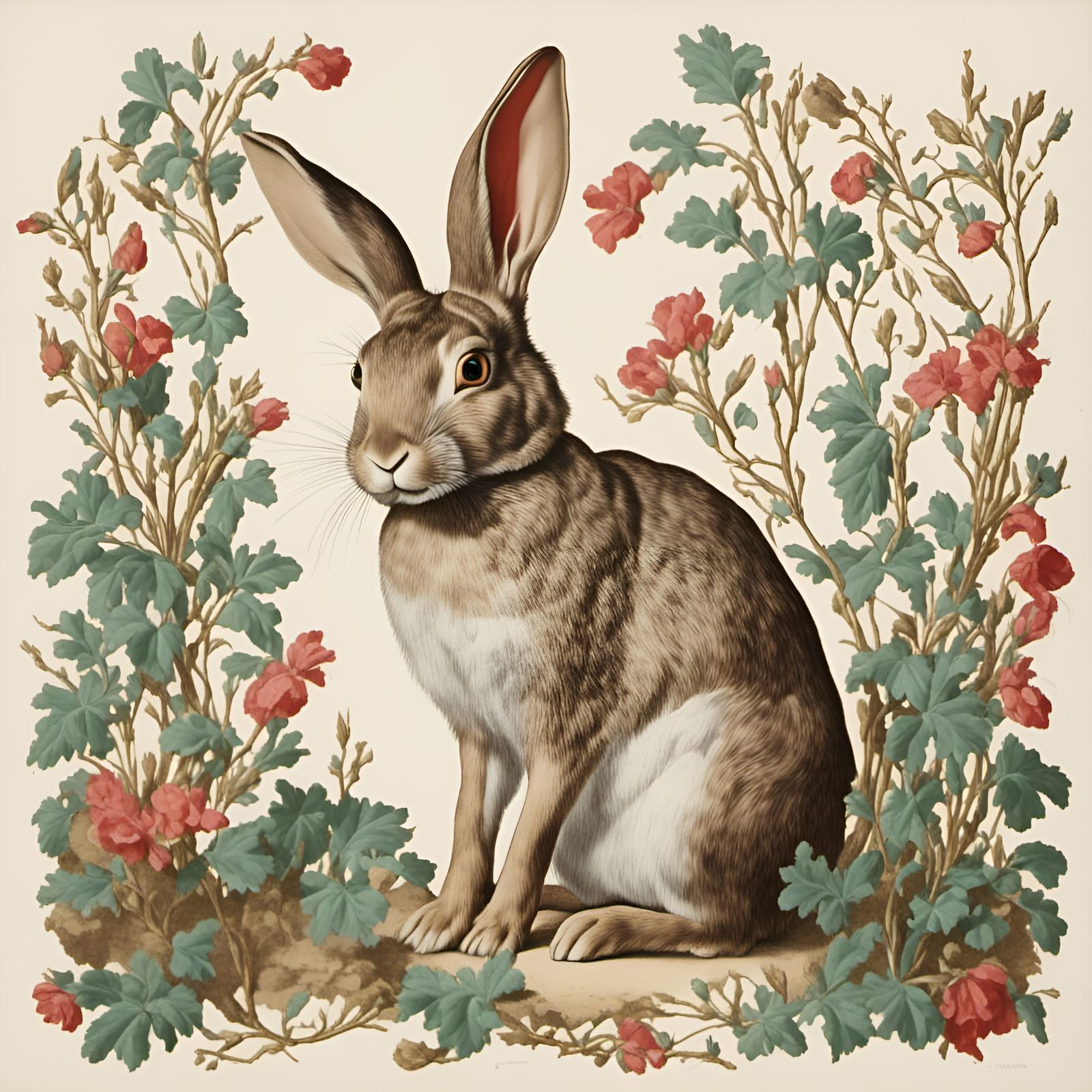 Rabbit in Archway Generated by AI