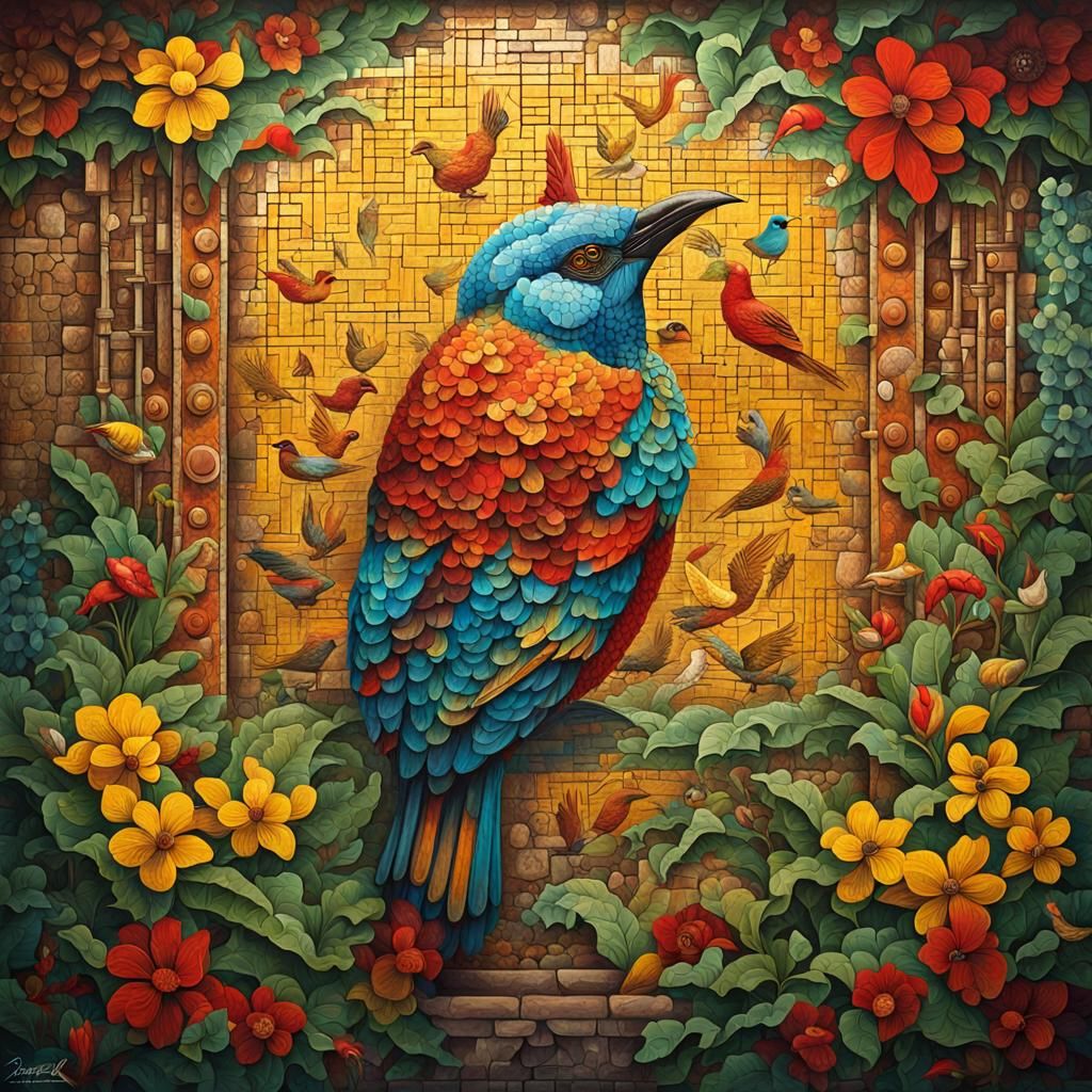 Ancient Pompeii House Mosaic Graffiti Art